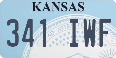 KS license plate 341IWF