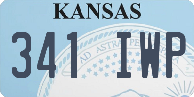 KS license plate 341IWP