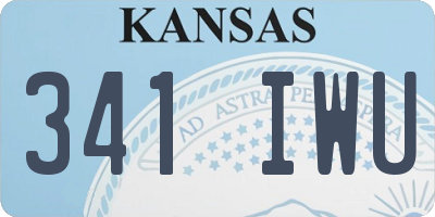 KS license plate 341IWU
