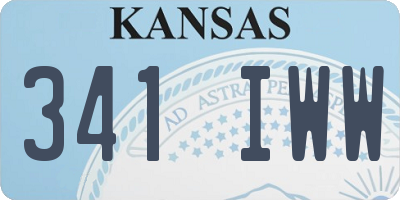 KS license plate 341IWW