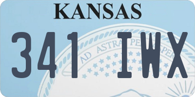 KS license plate 341IWX