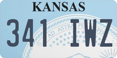 KS license plate 341IWZ