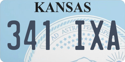 KS license plate 341IXA
