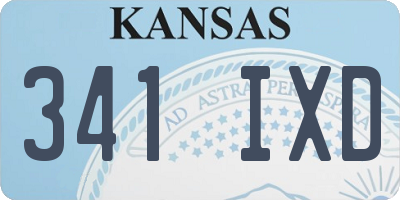 KS license plate 341IXD