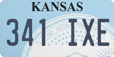 KS license plate 341IXE