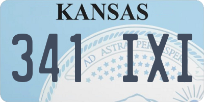 KS license plate 341IXI
