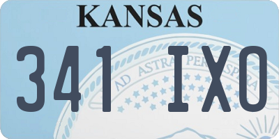 KS license plate 341IXO
