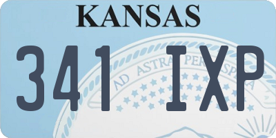 KS license plate 341IXP