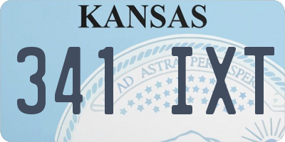 KS license plate 341IXT