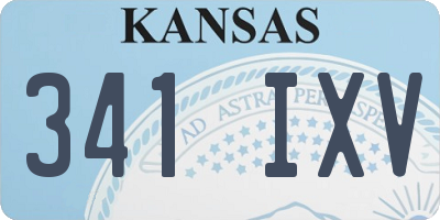 KS license plate 341IXV