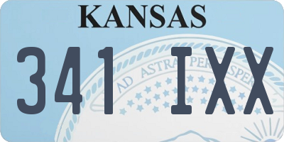 KS license plate 341IXX