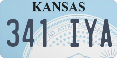 KS license plate 341IYA