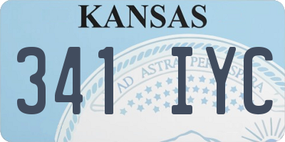 KS license plate 341IYC