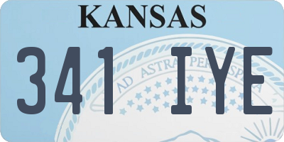 KS license plate 341IYE