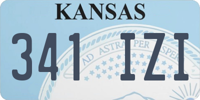 KS license plate 341IZI