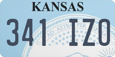 KS license plate 341IZO