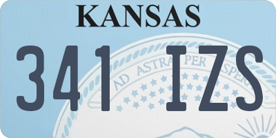 KS license plate 341IZS