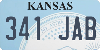 KS license plate 341JAB