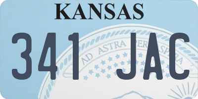 KS license plate 341JAC