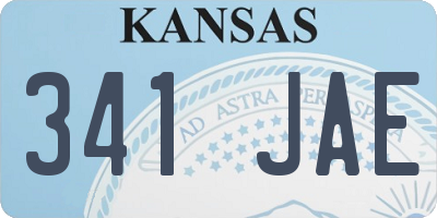 KS license plate 341JAE