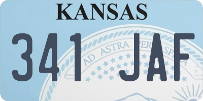 KS license plate 341JAF