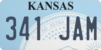 KS license plate 341JAM