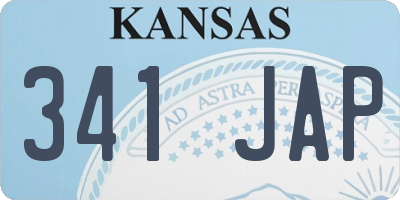 KS license plate 341JAP