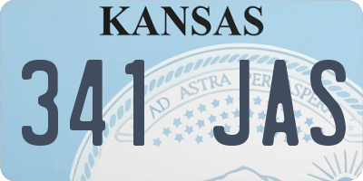 KS license plate 341JAS