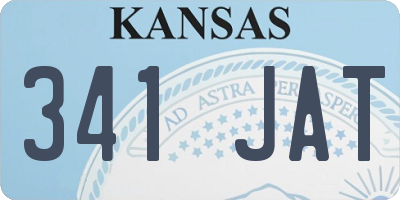 KS license plate 341JAT