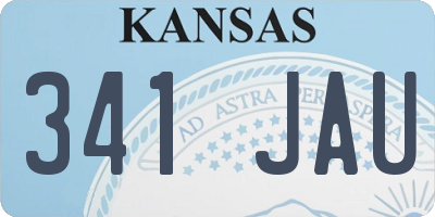KS license plate 341JAU