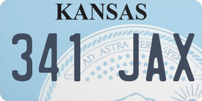 KS license plate 341JAX