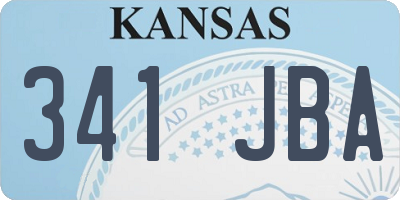 KS license plate 341JBA