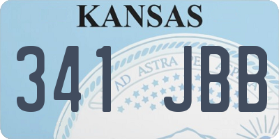 KS license plate 341JBB