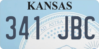 KS license plate 341JBC