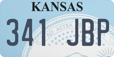 KS license plate 341JBP