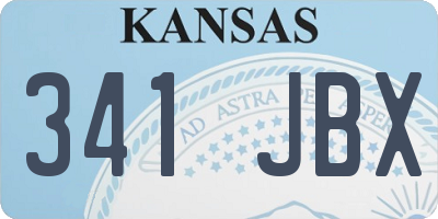 KS license plate 341JBX