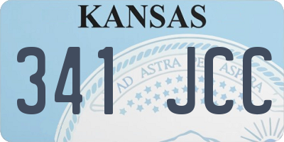 KS license plate 341JCC