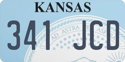 KS license plate 341JCD