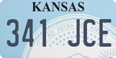 KS license plate 341JCE