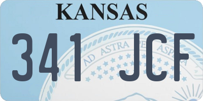 KS license plate 341JCF