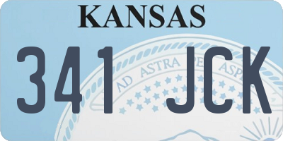KS license plate 341JCK