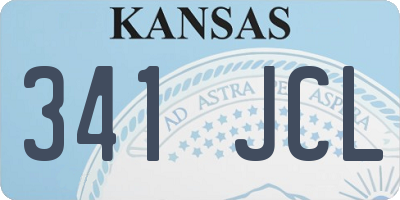 KS license plate 341JCL