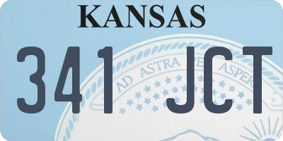 KS license plate 341JCT