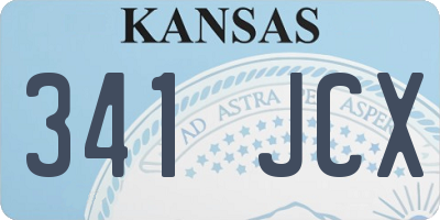 KS license plate 341JCX