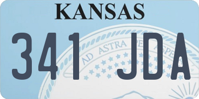 KS license plate 341JDA