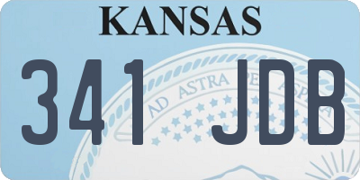 KS license plate 341JDB