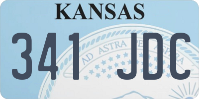 KS license plate 341JDC