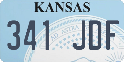 KS license plate 341JDF