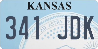 KS license plate 341JDK