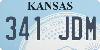 KS license plate 341JDM